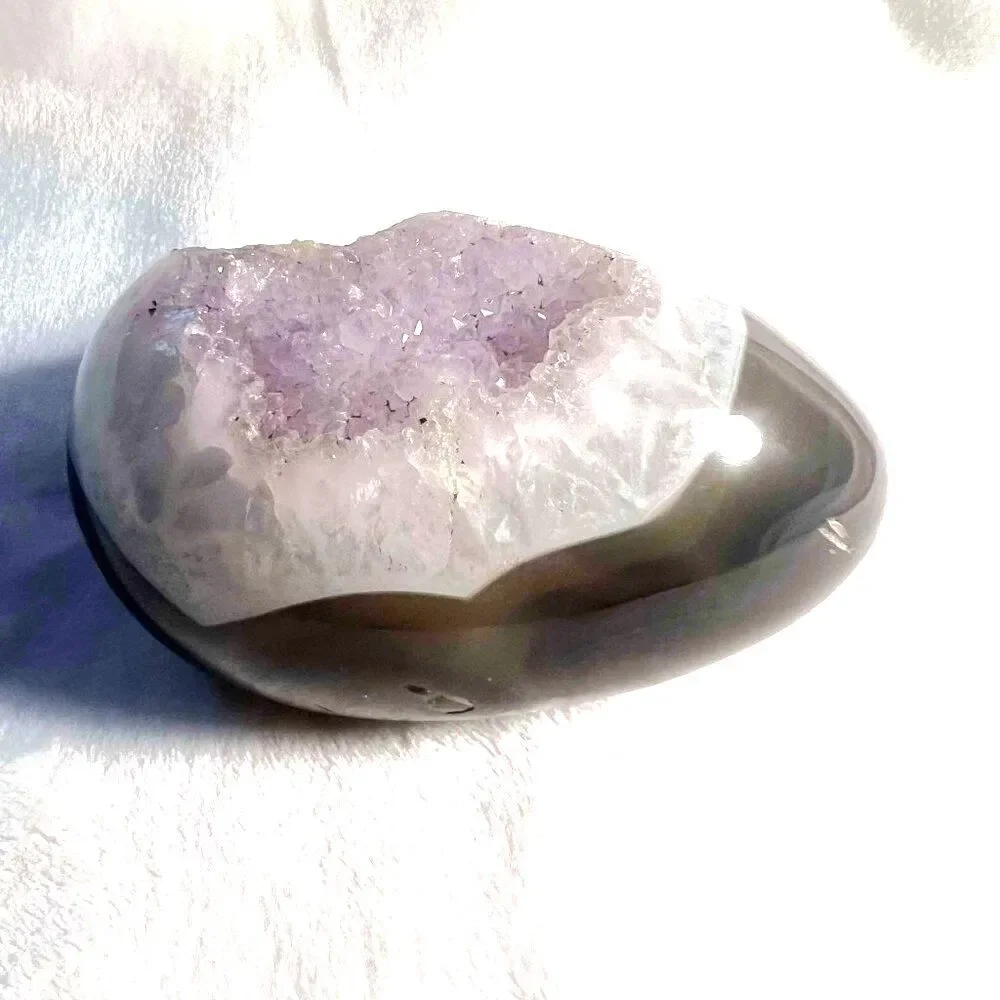 Amethyst Geode Crystal Egg